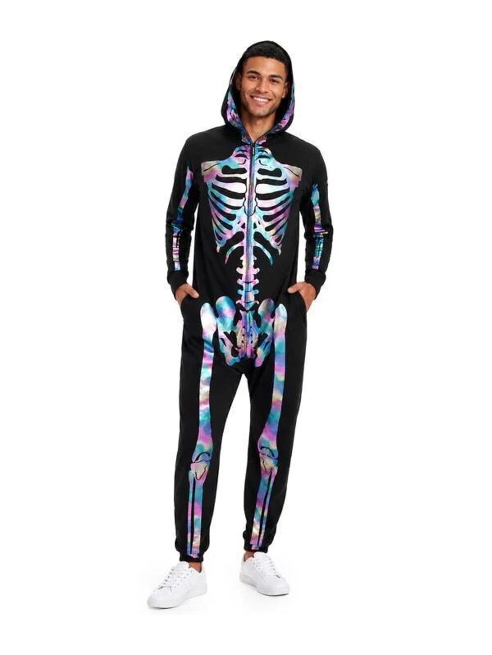 NWT Tipsy Elves Men's Iridescent Skeleton Costume Size Medium